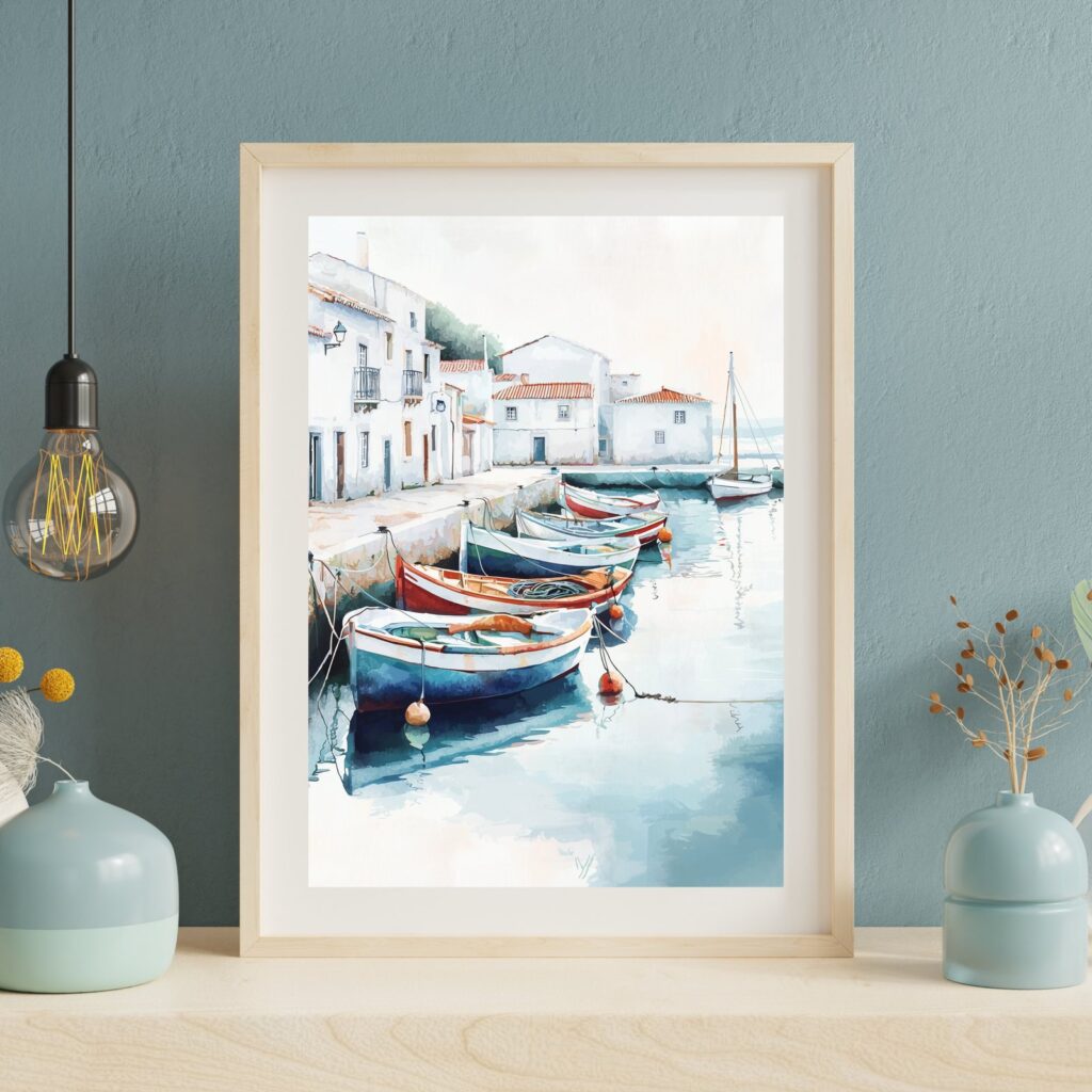 Cascais Fishing Boats Poster